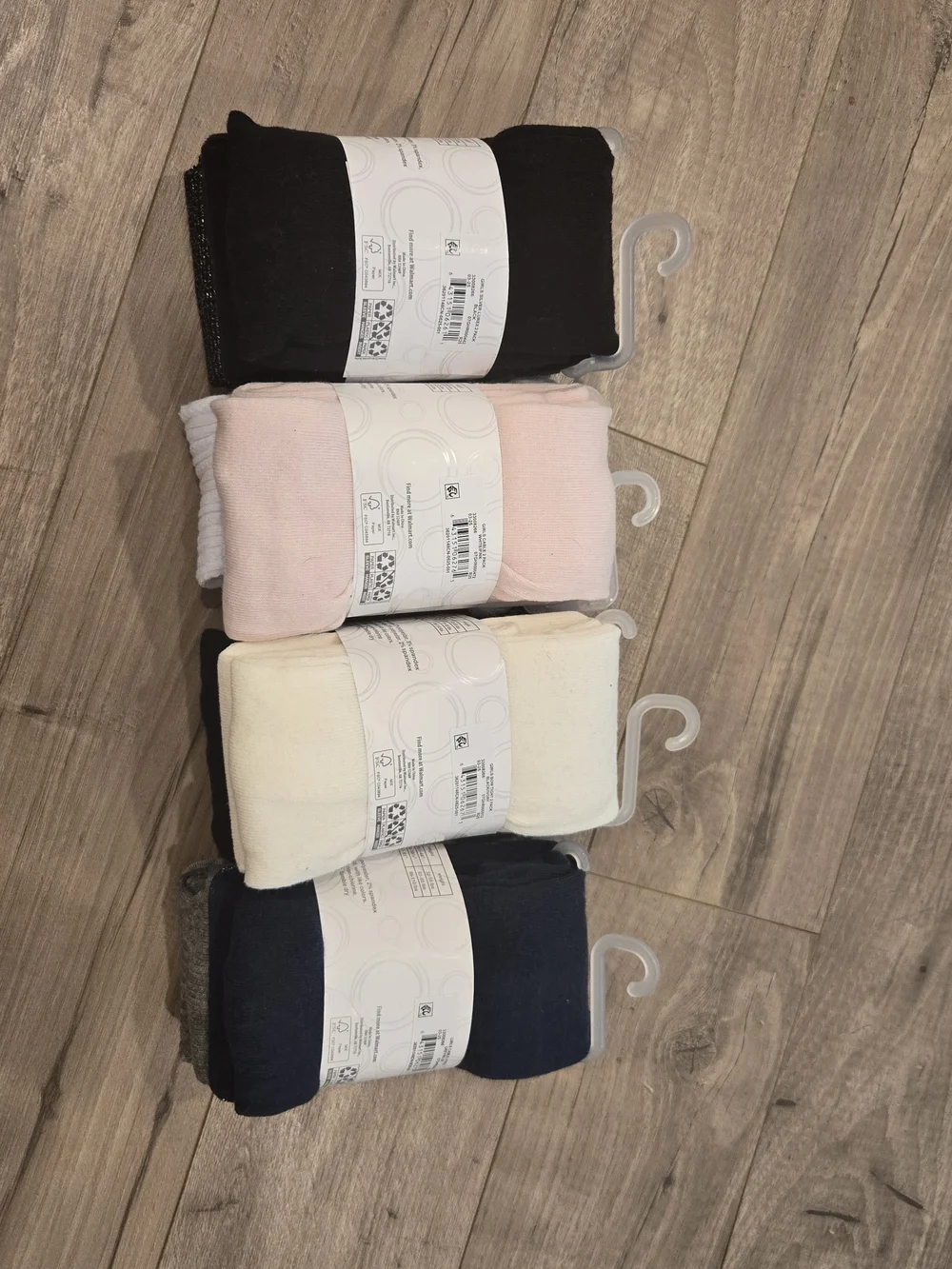 NEW Girls Tights Bundle - Size S (4-6) - 4 Pack Essential Solids & Prints